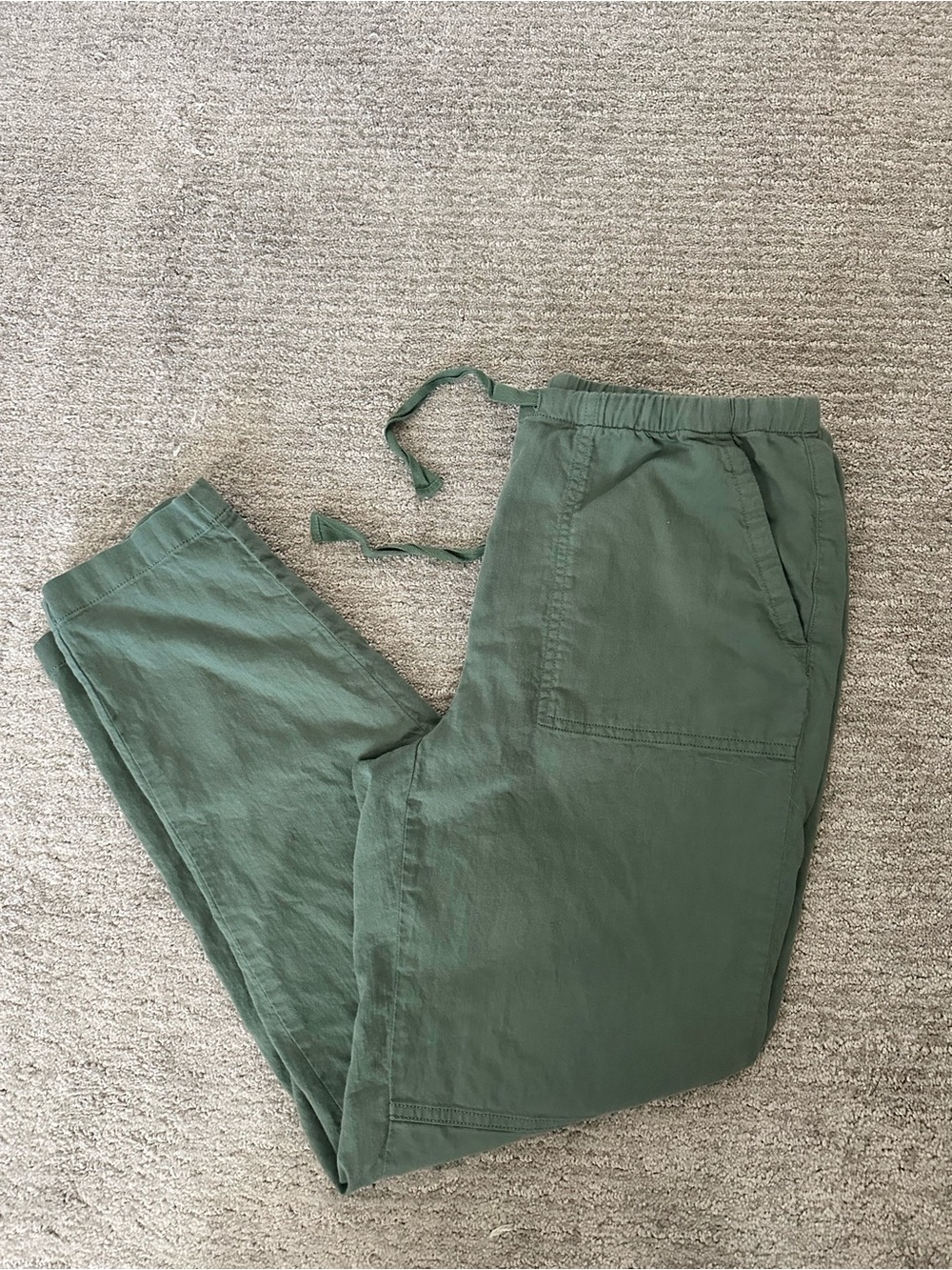 Eileen Fisher 100% Cotton Patch Pocket Tapered Pant